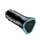 Szivartöltő fej, 1xType-C, PD / QC3.0, 3A / 20W, fekete, BlueStar