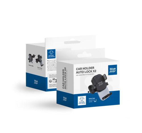 Szellőzőre helyezhető autós tartó, fekete, BlueStar Auto Lock X2