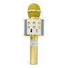 Bluetooth karaoke mikrofon hangszóróval, vezeték nélküli, arany, WS-858