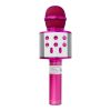 Bluetooth karaoke mikrofon hangszóróval, vezeték nélküli, pink, WS-858