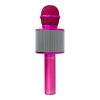 Bluetooth karaoke mikrofon hangszóróval, vezeték nélküli, pink, WS-858