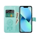 Xiaomi Redmi Note 13 Pro 4G telefon tok, könyvtok, oldalra nyíló tok, mágnesesen záródó, zöld, dreamcatcher, Mezzo
