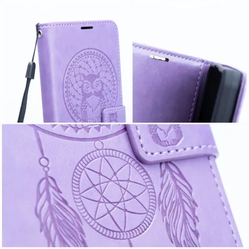 Xiaomi Redmi Note 13 Pro 4G telefon tok, könyvtok, oldalra nyíló tok, mágnesesen záródó, lila, dreamcatcher, Mezzo