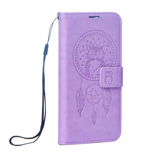 Xiaomi Redmi Note 13 Pro 4G telefon tok, könyvtok, oldalra nyíló tok, mágnesesen záródó, lila, dreamcatcher, Mezzo