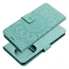 Xiaomi Redmi Note 13 Pro 4G telefon tok, könyvtok, oldalra nyíló tok, mágnesesen záródó, zöld, mandala, Mezzo