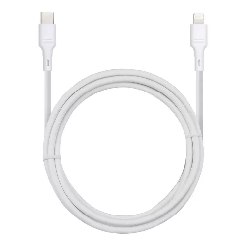 Type-C - iPhone 8pin gyorstöltő adatkábel, fehér, 1M, 2.4A / 27W, BlueStar DC-001CL2.4
