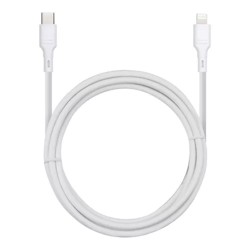 Type-C - iPhone 8pin gyorstöltő adatkábel, fehér, 1M, 2.4A / 27W, BlueStar DC-001CL2.4