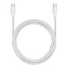 Type-C - Type-C gyorstöltő adatkábel, 3A / 60W, 1M, fehér, BlueStar DC-001CC3.0