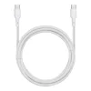 Type-C - Type-C gyorstöltő adatkábel, 3A / 60W, 1M, fehér, BlueStar DC-001CC3.0