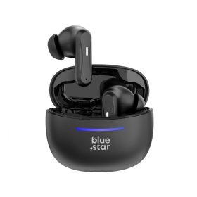   Stereo bluetooth headset vezeték nélküli töltőtokkal, TWS, fekete, BlueStar BK44