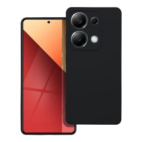   Xiaomi Redmi Note 13 4G szilikon tok, matt, velúr belső, fekete, Silicone