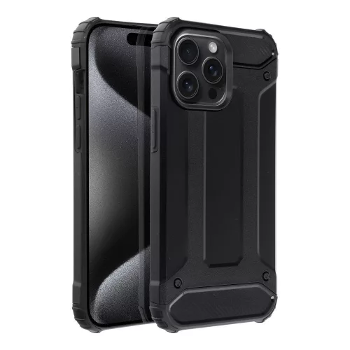 iPhone 16 Plus (6.7") ütésálló hátlap tok, fekete, Armor