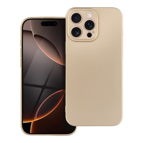 iPhone 16 Pro (6.3") hátlap tok, TPU tok, arany, Metallic