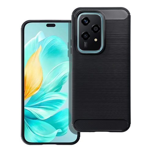 Honor 200 szilikon tok, fekete, Carbon fiber