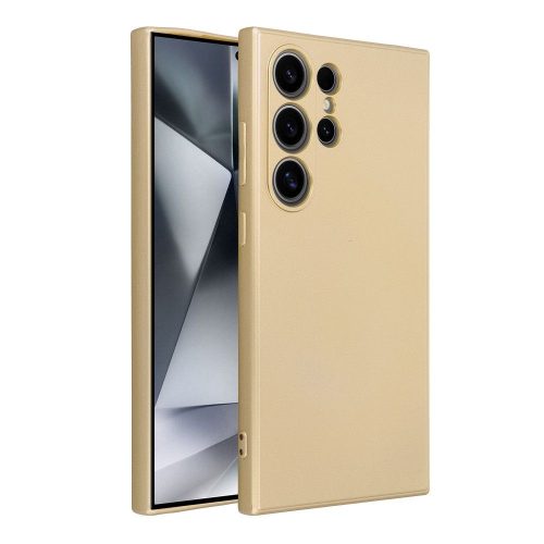 Samsung Galaxy S25 Ultra hátlap tok, TPU tok, arany, SM-S938, Metallic