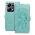 Samsung Galaxy S25 Ultra  telefon tok, könyvtok, oldalra nyíló tok, mágnesesen záródó, zöld, dreamcatcher, SM-S938, Mezzo