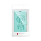 Samsung Galaxy S25 Ultra  telefon tok, könyvtok, oldalra nyíló tok, mágnesesen záródó, zöld, dreamcatcher, SM-S938, Mezzo
