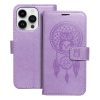 Samsung Galaxy S25 Ultra telefon tok, könyvtok, oldalra nyíló tok, mágnesesen záródó, lila, dreamcatcher, SM-S938, Mezzo