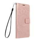 Samsung Galaxy A36 / A37 / A56 telefon tok, könyvtok, oldalra nyíló tok, mágnesesen záródó, rose gold, mandala, SM-A366, SM-A376, SM-A566, Mezzo