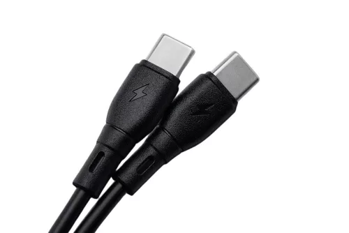 Type-C - Type-C adatkábel, fekete, 2M, 3A / 60W, BlueStar PJ73-14-3