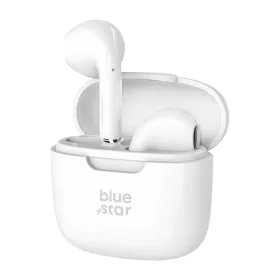   Stereo bluetooth headset vezeték nélküli töltőtokkal, TWS, fehér, BlueStar Fi7
