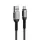 Type-C gyorstöltő adatkábel, fekete, 0.5M, QC4.0, 66W / 3A, szövettel fonott, Forcell F-Energy
