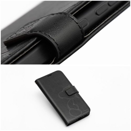 Samsung Galaxy A16 4G/5G telefon tok, könyvtok, oldalra nyíló tok, mágnesesen záródó, feketea, teddy bear, SM-A165, SM-A166, Mezzo