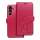 Samsung Galaxy A36 / A37 / A56 telefon tok, könyvtok, oldalra nyíló tok, mágnesesen záródó, sötét magenta, teddy bear, SM-A366, SM-A376, SM-A566, Mezzo