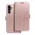 Samsung Galaxy A56 / A36 / A37 telefon tok, könyvtok, oldalra nyíló tok, mágnesesen záródó, rose gold, teddy bear, SM-A566, SM-A366, SM-A376, Mezzo
