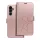 Samsung Galaxy A56 / A36 / A37 telefon tok, könyvtok, oldalra nyíló tok, mágnesesen záródó, rose gold, teddy bear, SM-A566, SM-A366, SM-A376, Mezzo