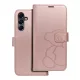 Samsung Galaxy A56 / A36 / A37 telefon tok, könyvtok, oldalra nyíló tok, mágnesesen záródó, rose gold, teddy bear, SM-A566, SM-A366, SM-A376, Mezzo