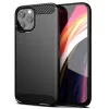 iPhone 16e / SE 4 (2025) (6,1") szilikon tok, fekete, Carbon fiber