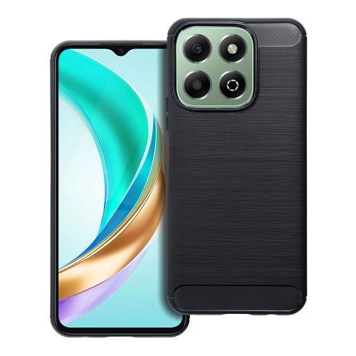 Honor X6b szilikon tok, fekete, Carbon fiber