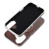 iPhone 17 (6.3") telefon tok, PC+PU eko-bőr / TPU tok, magsafe, barna, Gentleman Mag Cover