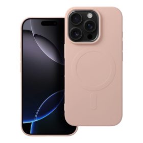  iPhone 17 Air (6.5") telefon tok, szilikon tok, magsafe, mikroszálas belső, púderrózsaszín, Silicone Mag Cover