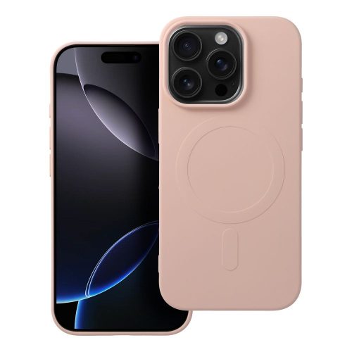 iPhone 17 Pro (6.3") telefon tok, szilikon tok, magsafe, mikroszálas belső, púderrózsaszín, Silicone Mag Cover