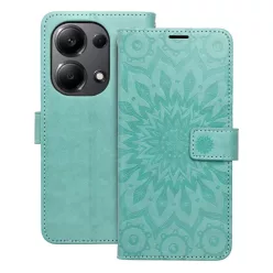   Xiaomi Redmi A5 (173,3x79,4x8,26) telefon tok, könyvtok, oldalra nyíló tok, mágnesesen záródó, zöld, mandala, Mezzo