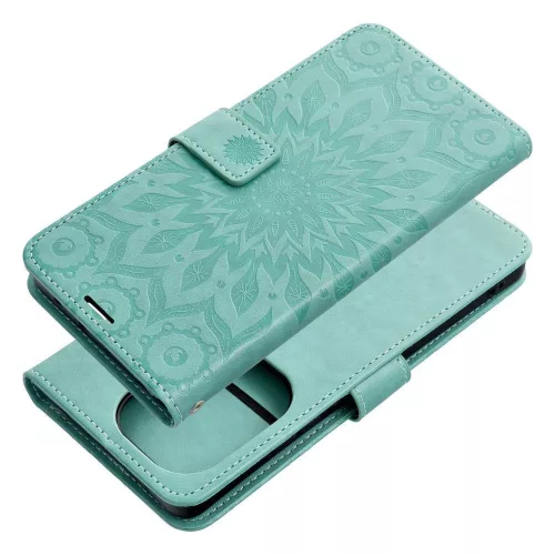 Xiaomi Redmi A5 (173,3x79,4x8,26) telefon tok, könyvtok, oldalra nyíló tok, mágnesesen záródó, zöld, mandala, Mezzo