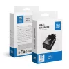 Univerzális hálózati gyors töltőfej, Type-C csatlakozóval, GaN 35W / 3A, PD / QC 4.0,  fekete, Bluestar