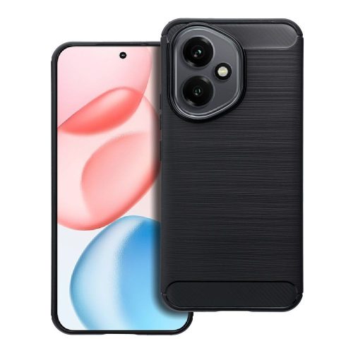 Honor 400 Smart szilikon tok, fekete, Carbon fiber
