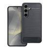 Samsung Galaxy S25 FE szilikon tok, fekete, SM-S731, Carbon fiber