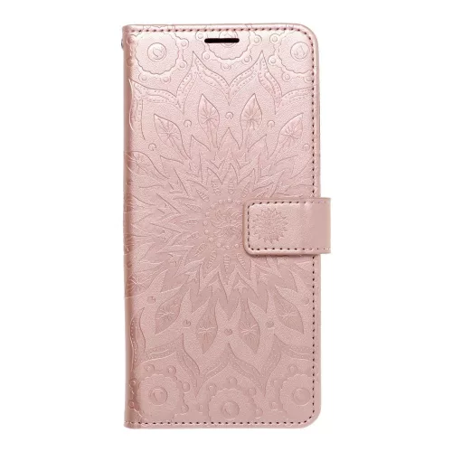 Samsung Galaxy S26 Ultra telefon tok, könyvtok, oldalra nyíló tok, mágnesesen záródó, rose gold, mandala, SM-S948, Mezzo
