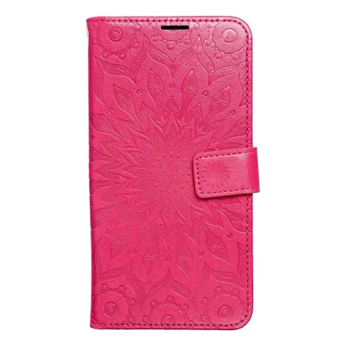 Xiaomi Redmi 15 5G telefon tok, könyvtok, oldalra nyíló tok, mágnesesen záródó, sötét magenta, mandala, Mezzo