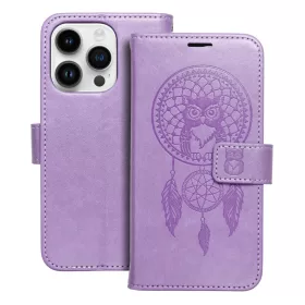   Samsung Galaxy A57 telefon tok, könyvtok, oldalra nyíló tok, mágnesesen záródó, lila, dreamcatcher, SM-A576, Mezzo