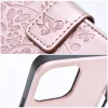 Samsung Galaxy A37 / A36 / A56 telefon tok, könyvtok, oldalra nyíló tok, mágnesesen záródó, rose gold, tree, SM-A376, SM-A366, SM-A566, Mezzo
