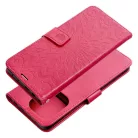 Samsung Galaxy A37 / A36 / A56 telefon tok, könyvtok, oldalra nyíló tok, mágnesesen záródó, sötét magenta, mandala, SM-A376, SM-A366, SM-A566, Mezzo