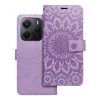 Xiaomi redmi Note 15 4G/5G telefon tok, könyvtok, oldalra nyíló tok, mágnesesen záródó, lila, mandala, Mezzo