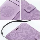 Xiaomi redmi Note 15 4G/5G telefon tok, könyvtok, oldalra nyíló tok, mágnesesen záródó, lila, mandala, Mezzo