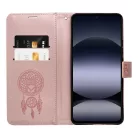Xiaomi Redmi Note 15 4G/5G telefon tok, könyvtok, oldalra nyíló tok, mágnesesen záródó, rose gold, dreamcatcher, Mezzo