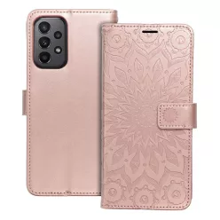   Xiaomi Redmi Note 15 Pro 5G telefon tok, könyvtok, oldalra nyíló tok, mágnesesen záródó, rose gold, mandala, Mezzo